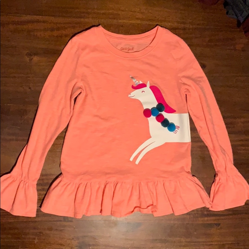 Cat & Jack Girl’s Unicorn Long Sleeve Size 7/8